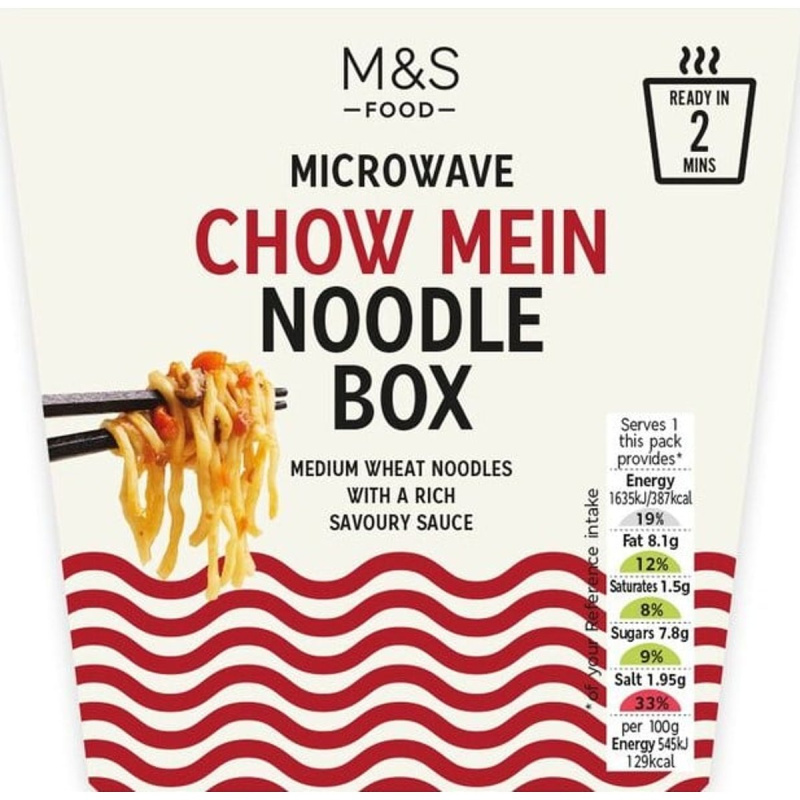 Marks & Spencer Instantní pšeničné nudle se zeleninovou omáčkou
