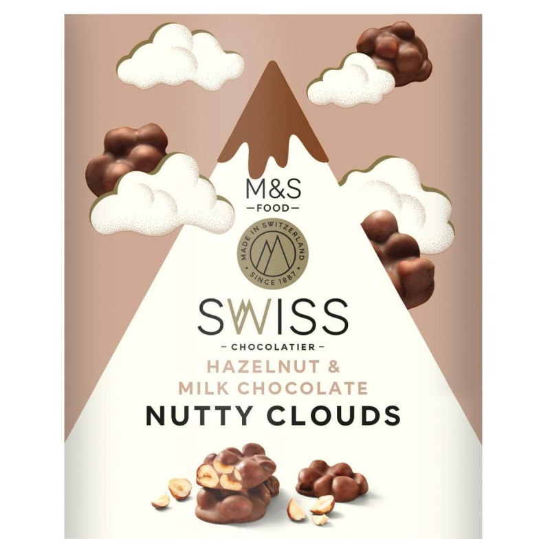 Marks & Spencer Mléčná čokoláda s mandlovým nugátem se slaným karamelem (15 %) a kukuřičnými lupínky (10 %)