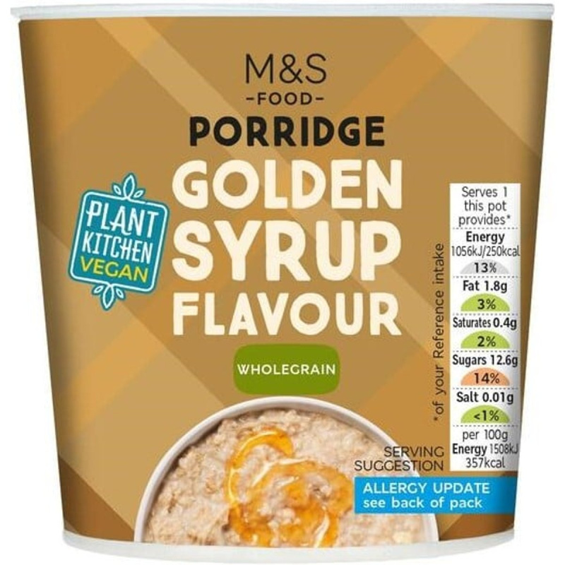 Marks & Spencer Instantní ovesná kaše s příchutí cukrového sirupu