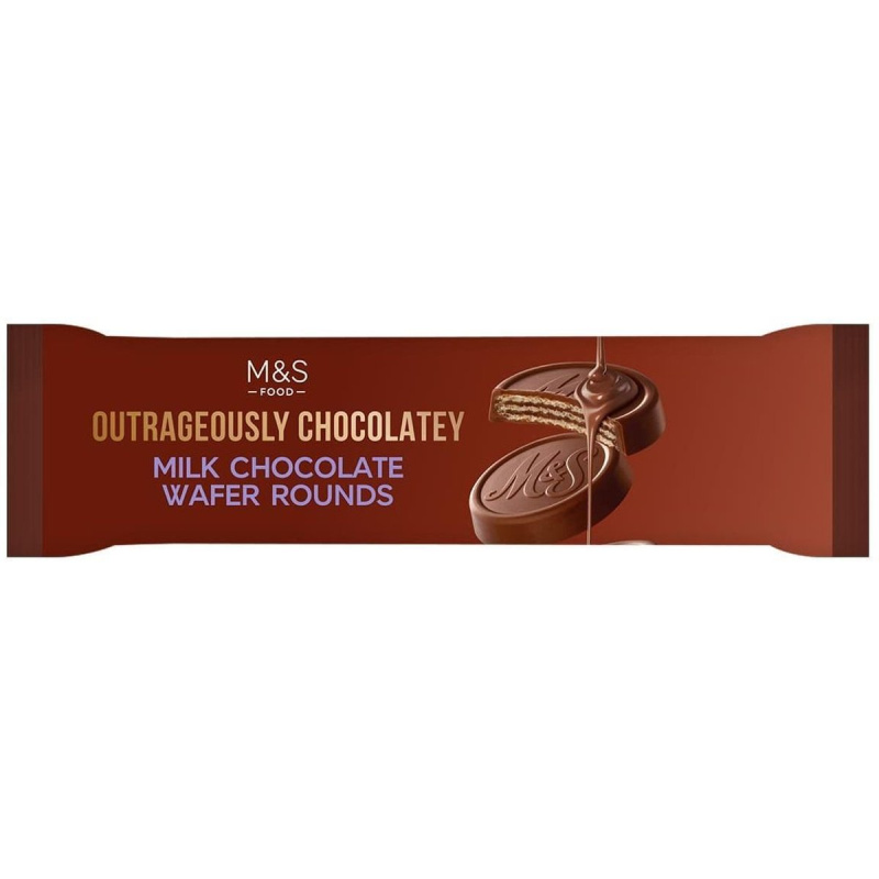 Marks & Spencer Oplatka s čokoládovou náplní (32 %) máčená v mléčné čokoládě (58 %)