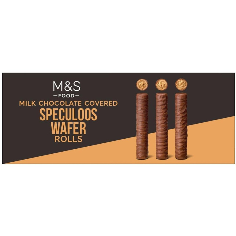 Marks & Spencer Oplatkové trubičky plněné sušenkovou náplní a máčené v mléčné čokoládě