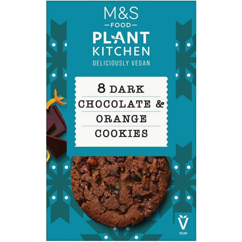 M&S 8 sušenek s příchutí čokolády a pomeranče a kousky hořké čokolády