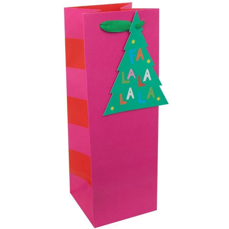 Marks & Spencer Dárková taška na láhev růžová, 12×34×10 cm