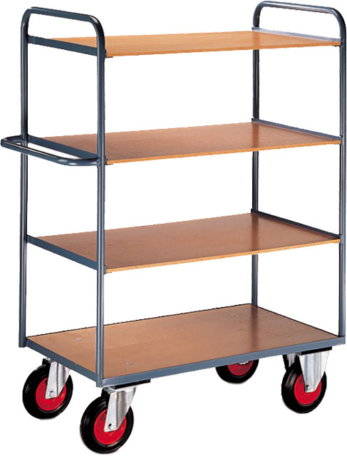 Přepravní vozík, 4 patra, nosnost 300 kg - Nies