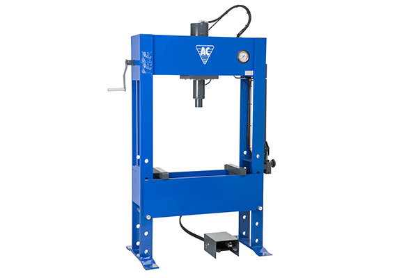 AC Hydraulic Hydraulický lis - extra tlak 100 tun, posuvná hlava, s manometrem a pedálem - P100H