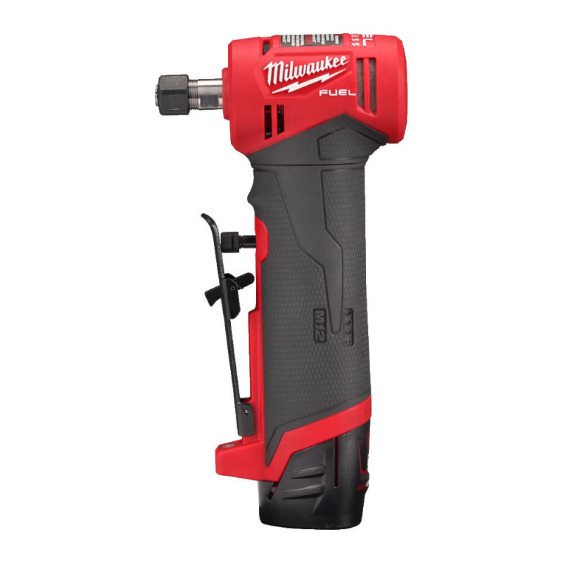 Aku pravoúhlá vřetenová bruska 12 V, 2x baterie 2 a 4 Ah - Milwaukee M12 FDGA-422B FUEL