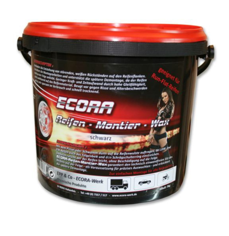 Ecora Montážní pasta pro osobní i nákladní pneu, černá, 5 kg