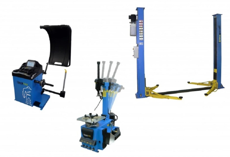 Golemtech SET 2 PROFI - zouvačka + vyvažovačka + dvousloupový zvedák za zvýhodněnou cenu