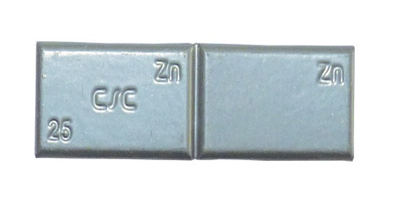 Nalepovací závaží pro alu disky ZNC 25 g, zinkové - F3505