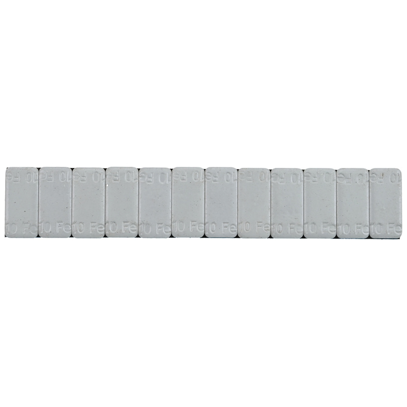 Ocelové samolepící vyvažovací závaží 12 x 10 g, šedé - F1354