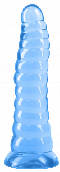 Gelové dildo s přísavkou Zenvy (19 cm), modré