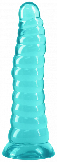 Gelové dildo s přísavkou Zenvy (19 cm), tyrkysové