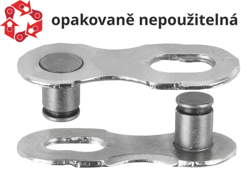 spojka řetězu KMC 10NR EPT povrch, šedý, 2 ks na blistru, cena za balení