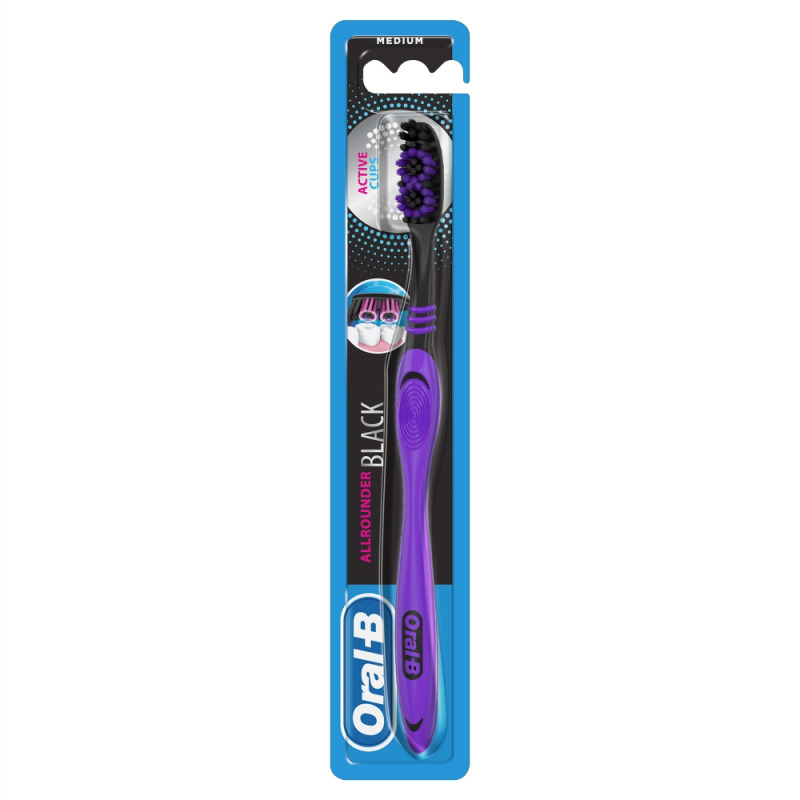 ORAL-B Zubní kartáček Allrounder Black Střední 1 ks
