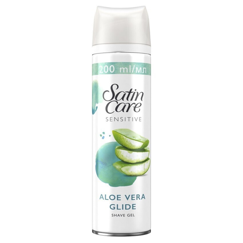 Gillette Satin Care Aloe Vera gel na holení pro ženy 200 ml