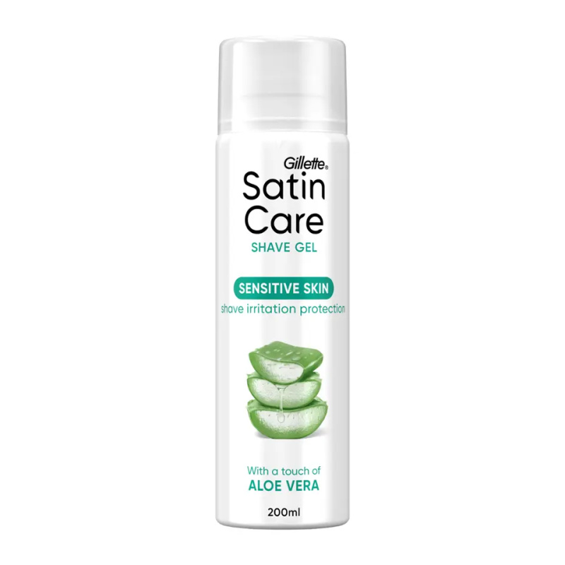 Gillette Satin Care Aloe Vera gel na holení pro ženy 200 ml