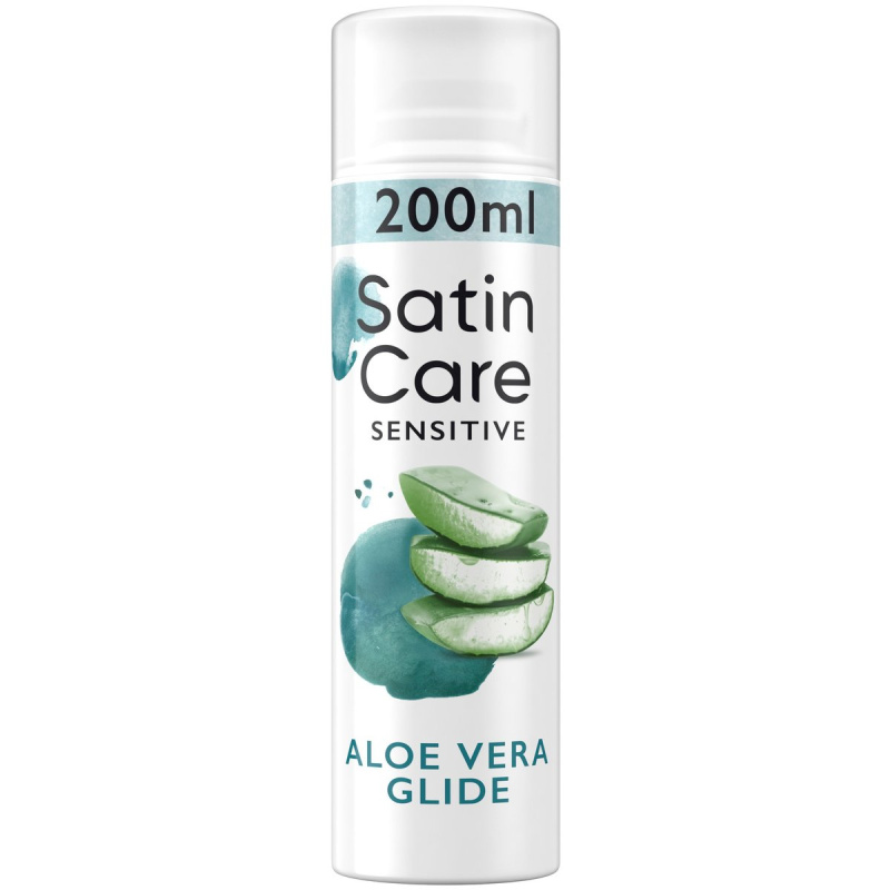 Gillette Satin Care Aloe Vera gel na holení pro ženy 200 ml