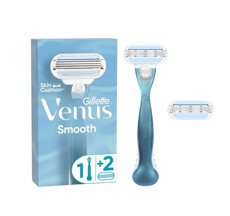 Gillette Venus Smooth holicí strojek + 2 náhradní hlavice 1 ks