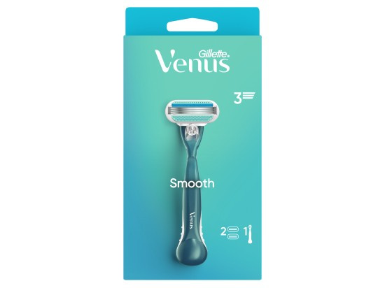 Gillette Venus Smooth holicí strojek + 2 náhradní hlavice 1 ks