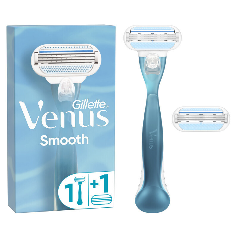 Gillette Venus Smooth holicí strojek + 2 náhradní hlavice 1 ks