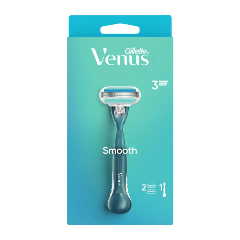Gillette Venus Smooth holicí strojek + 2 náhradní hlavice 1 ks