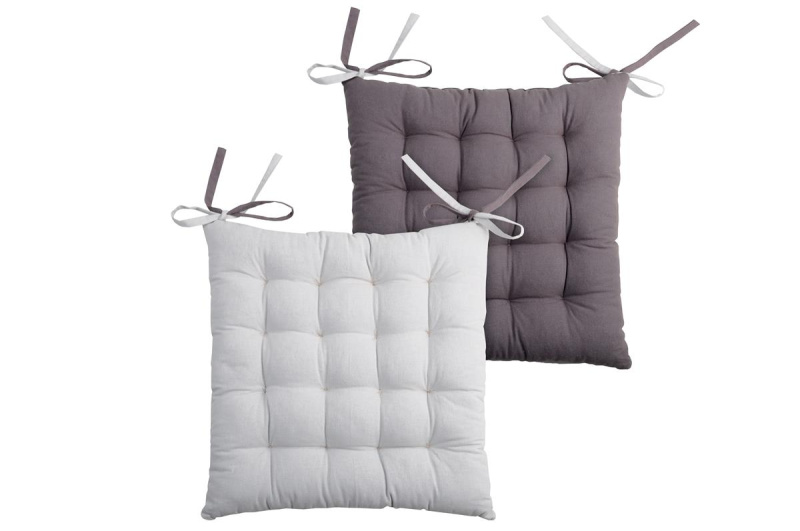 STOF Podsedák na židli s vázáním DUO, 100% bavlna, 40 x 40 cm vícebarevný