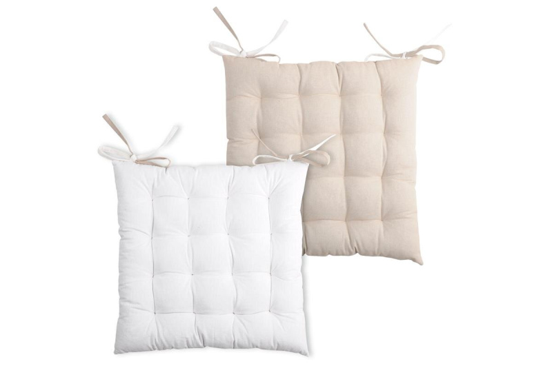 STOF Podsedák na židli s vázáním DUO, 100% bavlna, 40 x 40 cm, dvoubarevný vícebarevný