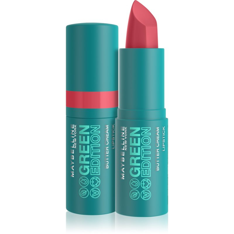 MAYBELLINE NEW YORK Green Edition krémová rtěnka s hydratačním účinkem odstín 008 Floral 3.4 g