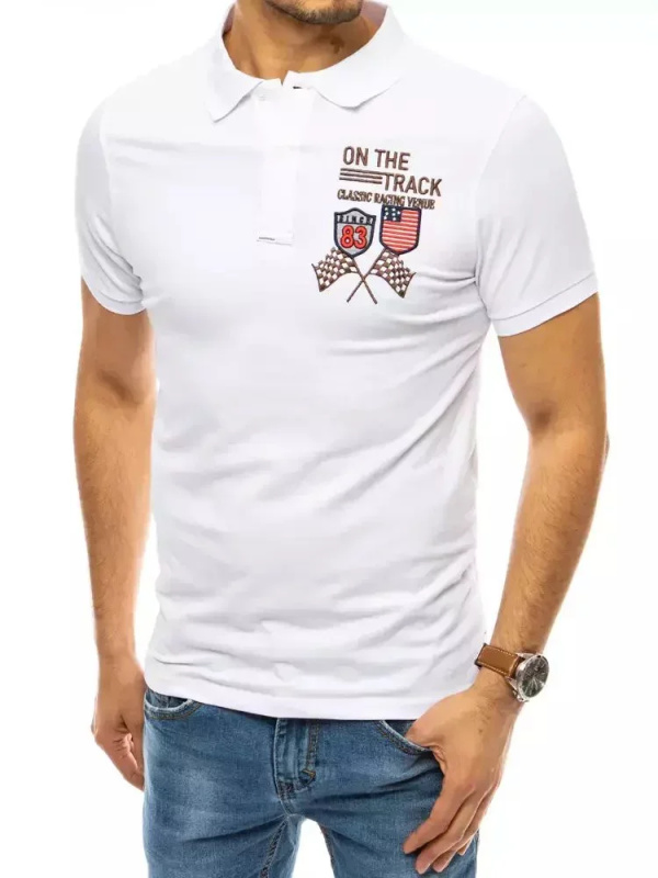 Polokošile s bílou výšivkou Dstreet PX0452 L
