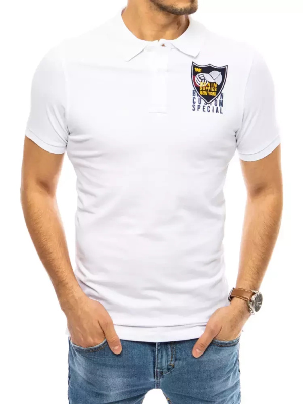 Polokošile s výšivkou bílé Dstreet PX0392 L