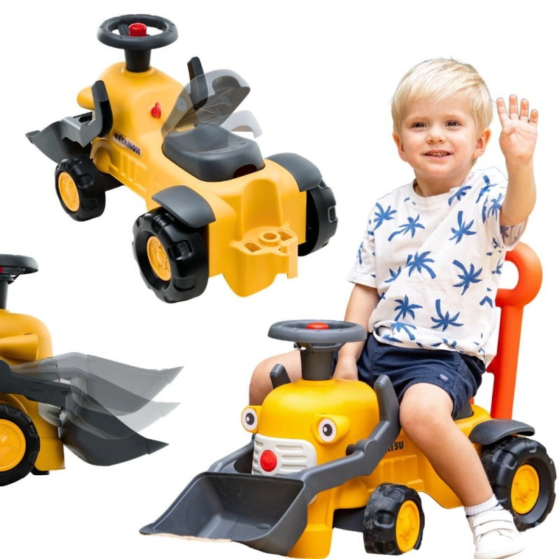 Odrážedlo traktor KOMATSU s přední lžící a klaksonem