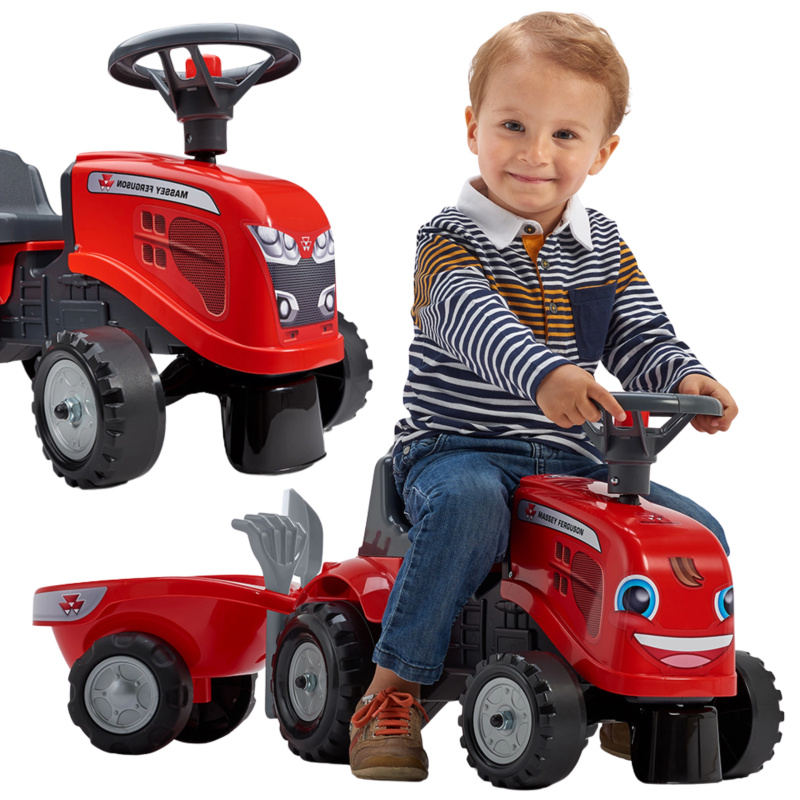 Alltoys Falk traktor Massey Ferguson červené s volantem