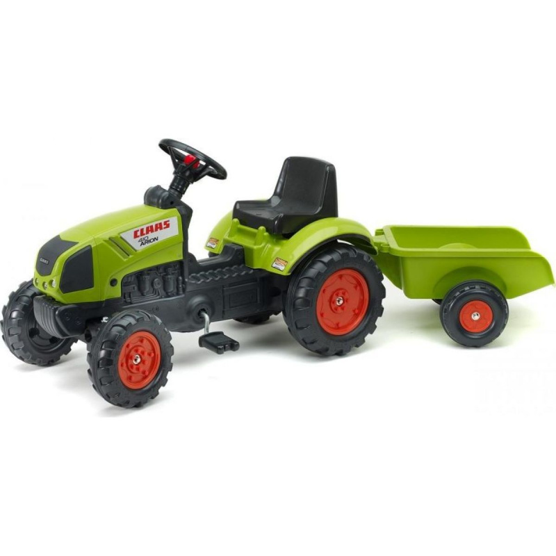 Šlapací traktor Claas Arion 410 s valníkem zelený
