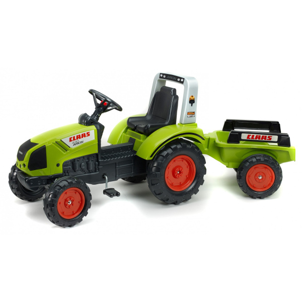 FALK Traktor šlapací Claas Arion 430 s vlečkou