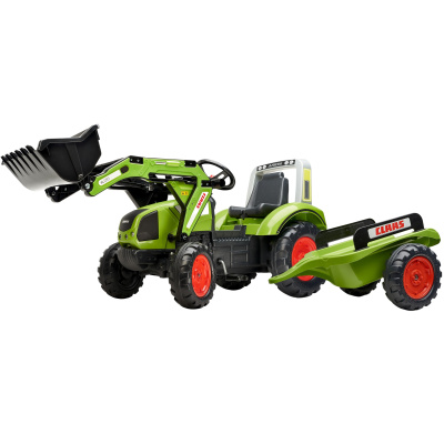 FALK Šlapací traktor 1040AM Clas Arion 430 s nakladačem a přívěsem