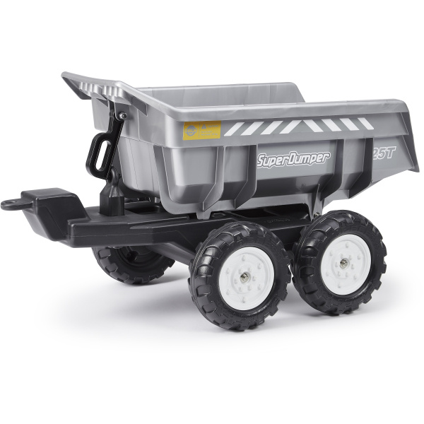 Přívěs Super dumper čtyřkolový šedý