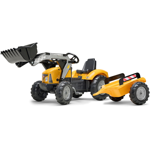 FALK Traktor šlapací SUPER LOADER 2054AM s nakladačem a přívěsem - žlutý