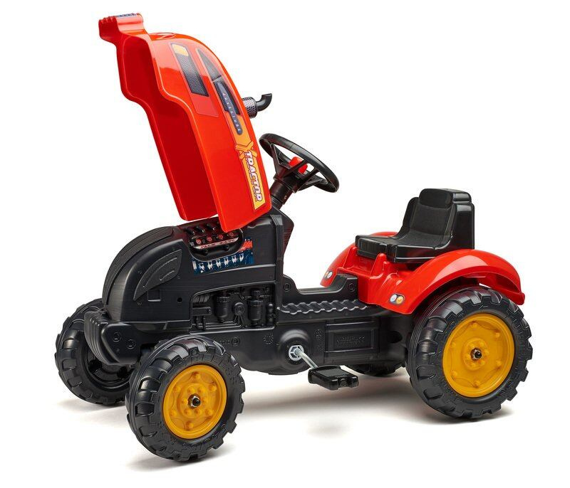 FALK šlapací traktor 2046AB X-Tractor s vlečkou a otvírací kapotou