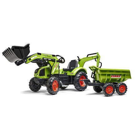 Traktor šlapací Class Atiom 430 zelený s přední i zadní lžící