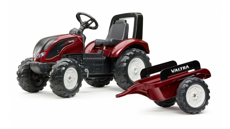 FALK Šlapací traktor 4000AB VALTRA S4 s přívěsem