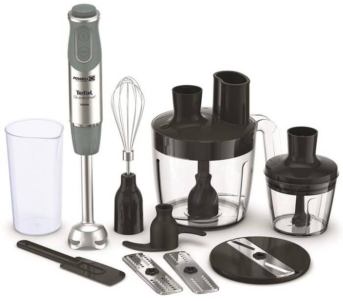 Ponorný mixér Tefal HB65LD38 / 1 000 W / 20 rychlostí / šedá / nerez Varianta: ivi1