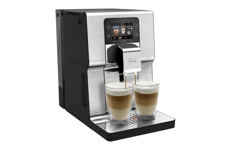 Automatický kávovar KRUPS Intuition Experience Hot&Cold EA879EE0 Stříbrný