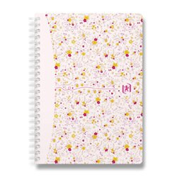 Oxford Floral - kroužkový blok - A5, linkovaný, 60 listů