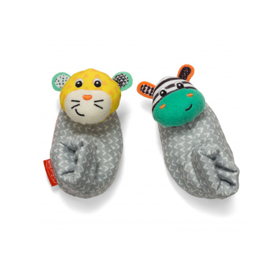 Infantino Chrastítka na nožičky, Zebra & Tygr