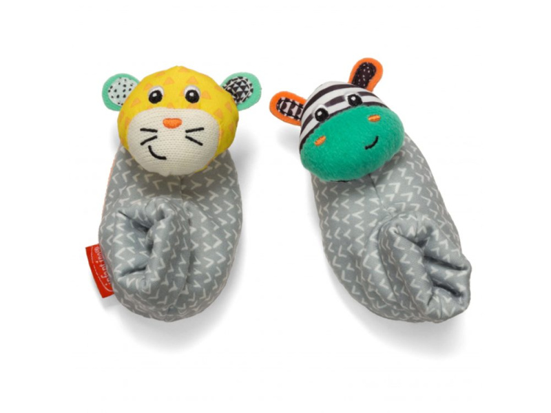 Infantino Chrastítka na nožičky, Zebra & Tygr