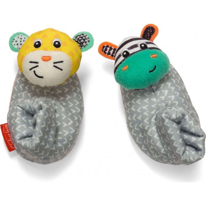 Infantino Chrastítka na nožičky, Zebra & Tygr