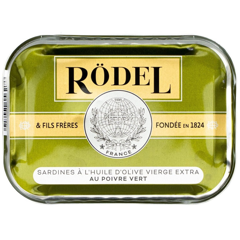 Rödel Sardinky v olivovém oleji se zeleným pepřem