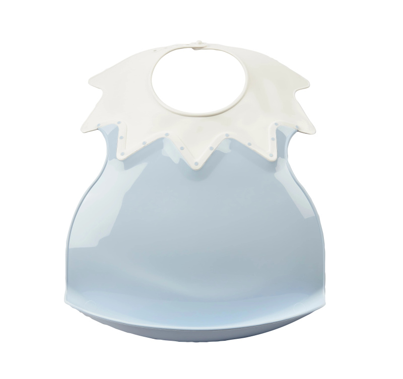 Plastový bryndák s límcem Baby Blue