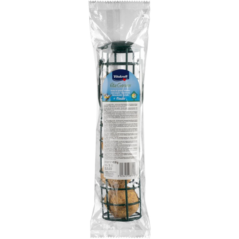 Vitakraft Lojové koule v krmítku pro ptáky (5×90 g)