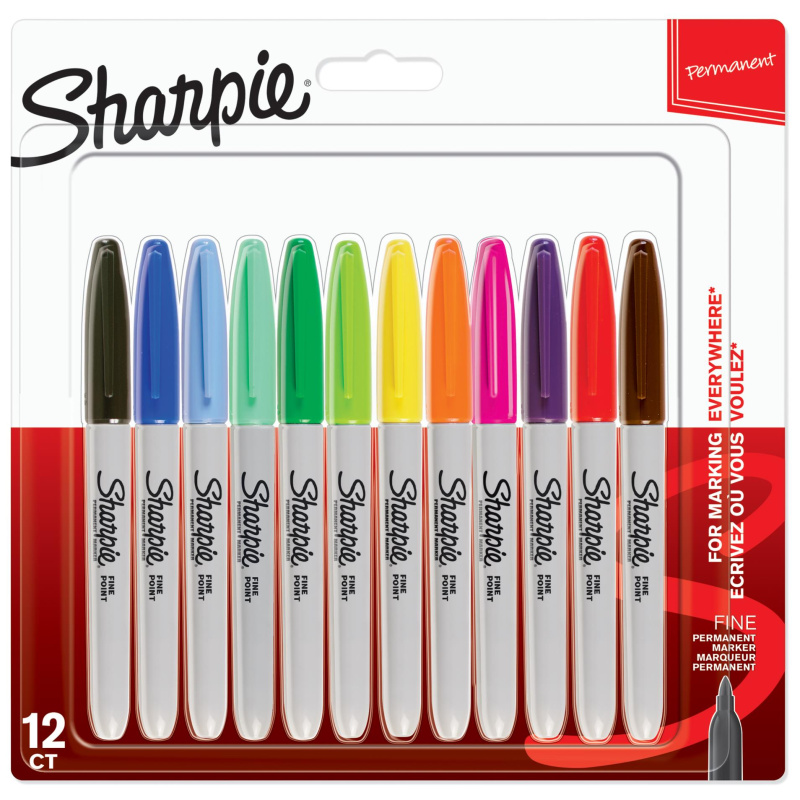Permanentní popisovač Sharpie Fine sada 12 barev Sharpie